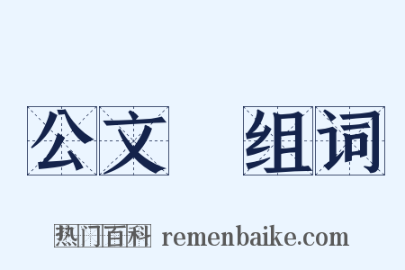 公文書组词是什么意思的图片